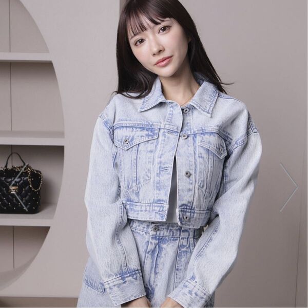 LIP SERVICE lady denimクロップドGジャン