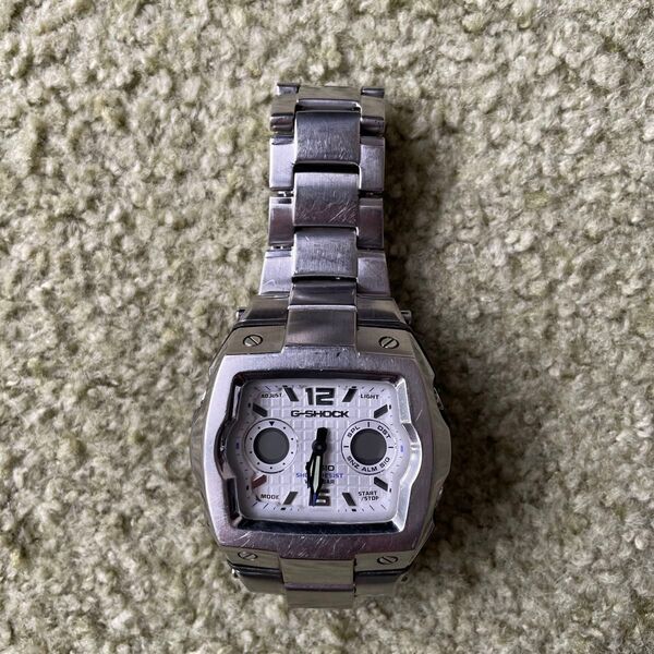 CASIO カシオ G-SHOCK ジーショック G-011D 腕時計 メンズ アナデジ スクエア 白文字盤 SS