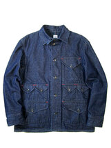 美品 POST O' ALLS × BEAMS＋ CAMERAMAN JACKET L ポストオーバーオールズ ビームスプラス カメラマンジャケット デニムカバーオール_画像1