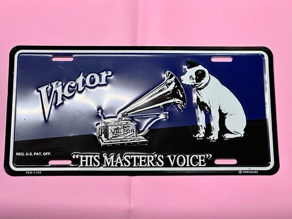 Victor HIS MASTER'S VOICE ニッパー犬 プレート