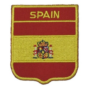 アイロンワッペン・パッチ スペイン国旗 エンブレム風 zq