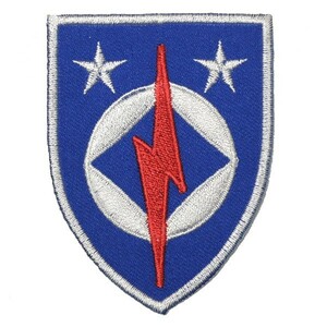 アイロンワッペン・パッチ 米陸軍コンピュータシステム 青 部隊章・階級章