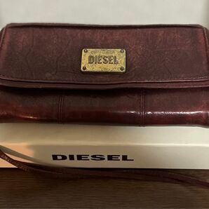 【お値下げ!】ディーゼル diesel レザー ワインカラー 長財布