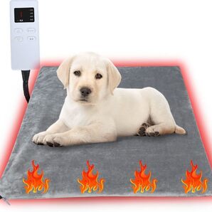 ペット用 ホットカーペット 4段階タイマー 9段階温度調整 犬 猫用 ホットマット 45*50cm ペットヒーターマット 噛み付き防止 洗えるカバー