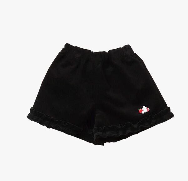 ファミリア familiar ショートパンツ 短パン ハーフパンツ 黒 キュロット 半ズボン ブラック