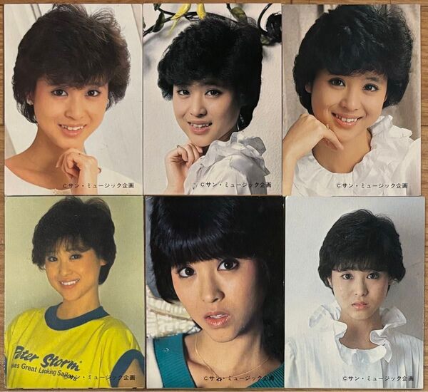 松田聖子 アイドルブロマイド サン・ミュージック企画 6枚セット
