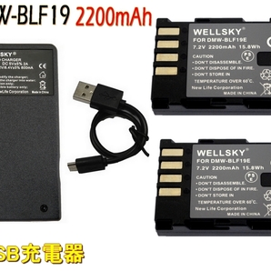 DMW-BLF19 BP-61 新品 互換バッテリー 2個 + DMW-BTC10 DMW-BTC13 BC-61 Type C USB 急速互換充電器 バッテリーチャージャー 1個 DC-G9L