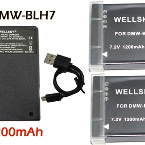 DMW-BLH7 新品 互換バッテリー 2個 + DMW-BTC9 DMW-BTC12 TypeC USB 超軽量 急速互換充電器 バッテリーチャージャー1個 Panasonic DMC-GM1