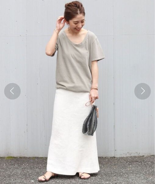 plage Linen Bias スカート リネン ベージュ 38