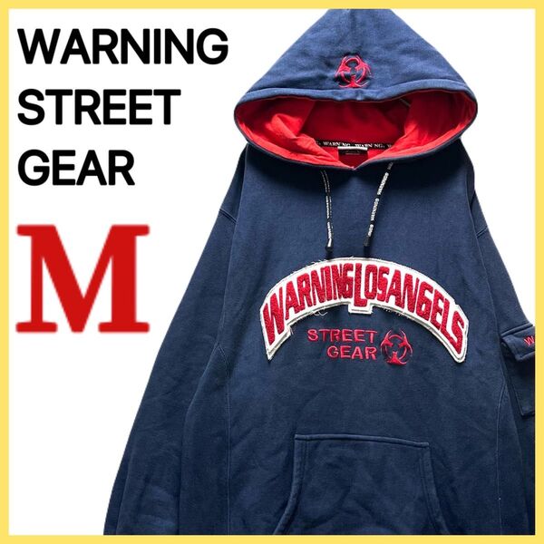 【WARNING STREET GEAR】 厚手 裏起毛 パーカー スウェット プルオーバー