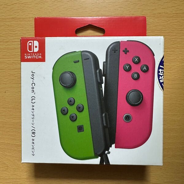 ★Nintendo Switch Joy-Con(L)ネオングリーン/(R)ネオンピンク 純正ストラップ付 箱付 動作確認済 美品