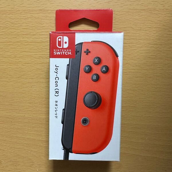 ★Nintendo Switch Joy-Con(R)ネオンレッド 純正ストラップ付 箱付 任天堂メンテ済 使用僅少 極美品