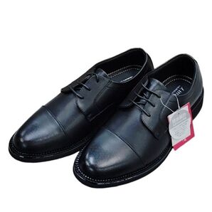 LM1006 本革 ビジネスシューズ 25.0cm ストレートチップ ロングノーズ 外羽根 防水 撥水 幅広 メンズ リモンティバ Limontiba