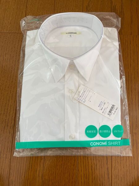 Lサイズ ブラウス 半袖 白