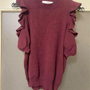 abc une face 半袖トップス 肩開き