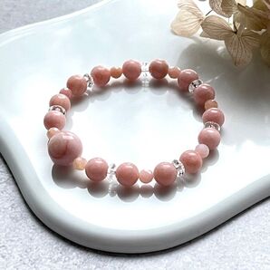 10月の誕生石 ピンクオパールブレス