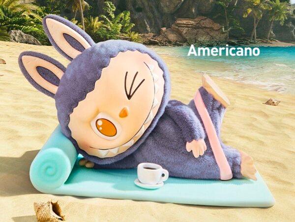 Americano THE MONSTERS Lazy Yoga シリーズ popMART LABUBU