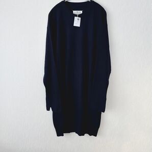 【新品】MaisonMargiela ネイビー 長袖 ニットワンピース