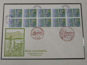 20　S 　日本切手 初日カバー　1996年　地271　80円　神奈川県　ペーン貼