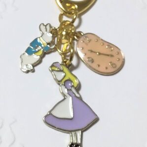 キーホルダー♪アリスとうさぎと時計☆