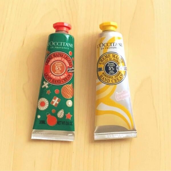 ロクシタン限定品ホイップシアジャスミン 限定シアホイップいちじくハンドクリーム