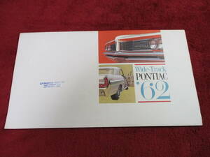 ! GM PONTIAC 1962 Showa era 37 large size catalog!