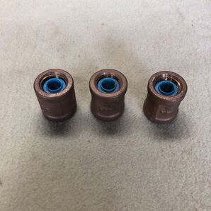 新品未使用 砲金 1/2 コア入り継手 水栓ソケット 3個セット 青銅 15A 13