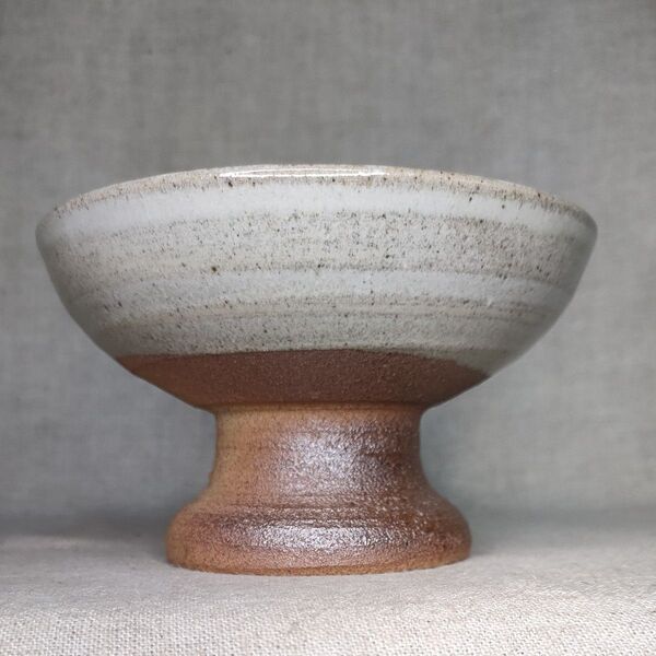 高坏 唐津焼 灰被り高坏 ハンドメイド 陶磁器