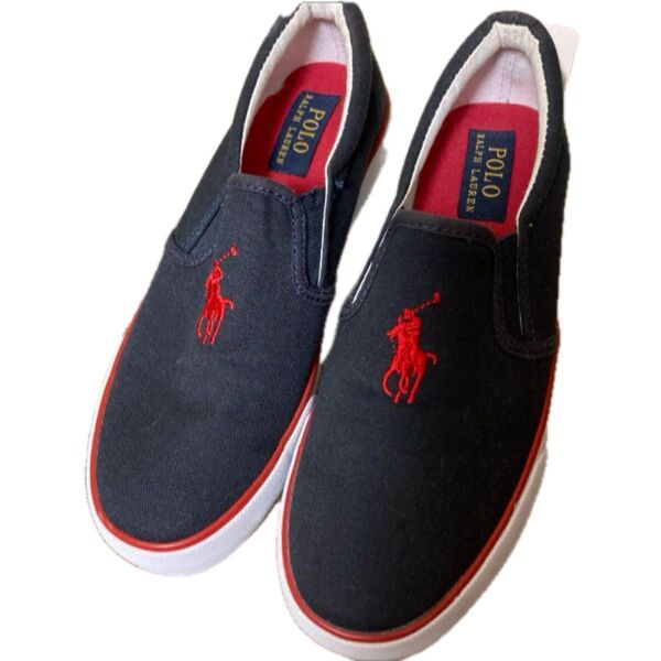 ポロラルフローレン POLO RALPH LAUREN シューズ スリッポン 23cm ネイビー