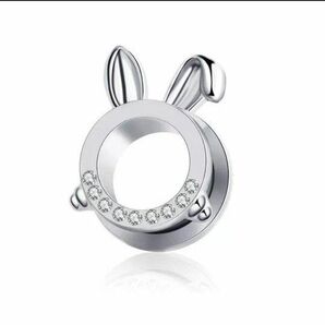 ボディピアス ねじ式 サージカルステンレス シルバー ラインストーン うさぎ 兎 アニマルモチーフ