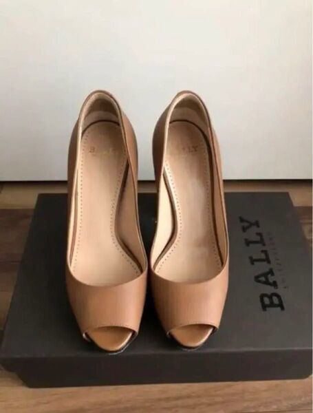 バリー チャンキーヒール オープントゥパンプス/BALLY
