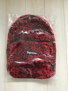 supreme leopard fleece backpack 17aw 