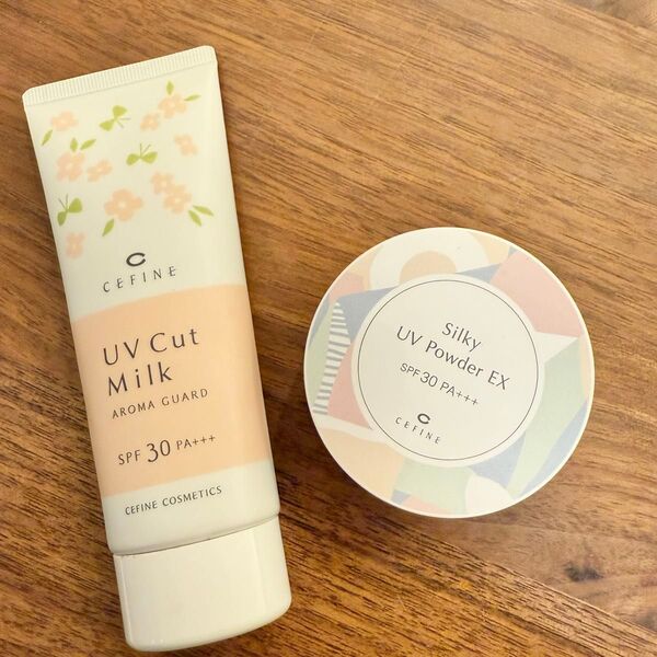 CEFINE UV Cut Milk SPF 30 PA+++ & Silky UV Powder EX SPF 30 PA+++