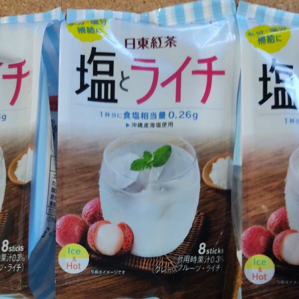 日東紅茶 塩とライチ スティックタイプ 9.8g 8本入 × 3個