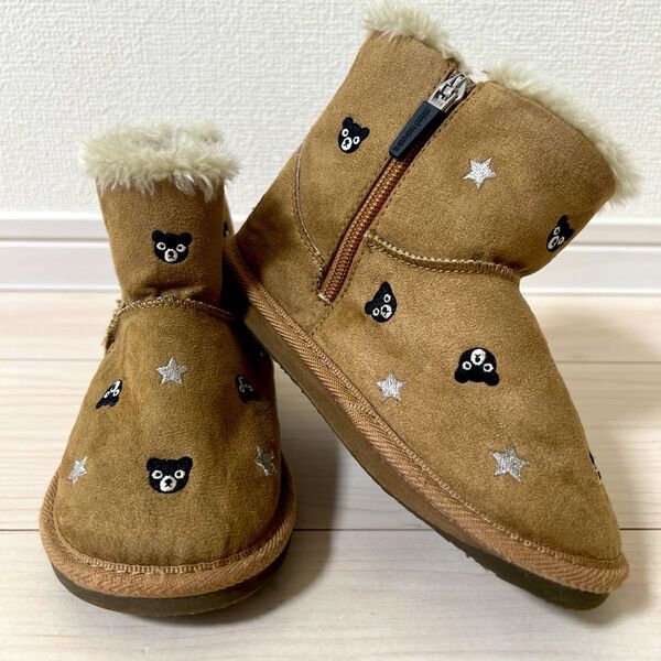 DOBLE.B ダブルビー プチベア刺繍ボアブーツ 19cm