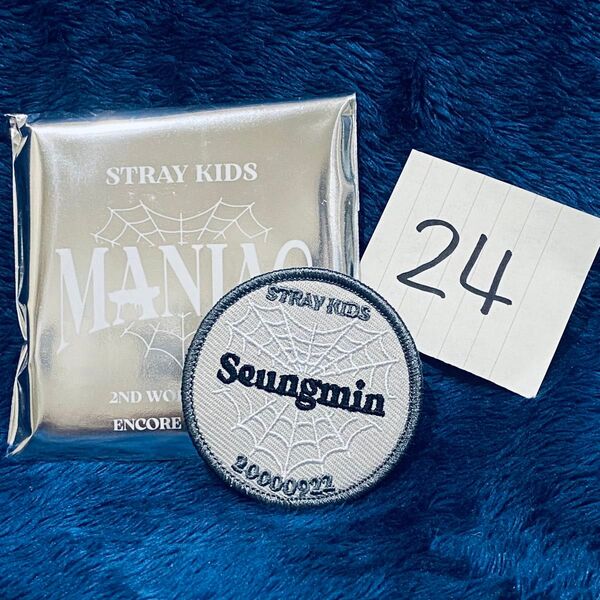 24)Stray Kids ランダムワッペンネームバッチ スンミン スキズ 刺繍 ストレイキッズ ワッペンバッジ ポップアップ