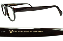 最初期Minimalism体現レアモデル 1960s USA製デッドAOアメリカンオプティカルAMERICAN OPTICALヒンジレスウェリントン DARK DEMI size46/22_画像3