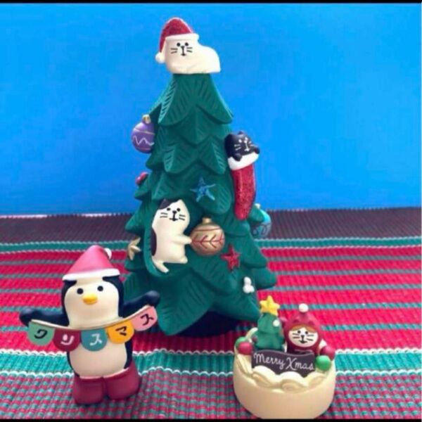新品 コンコンブルクリスマス クリスマスツリー ケーキ他 3点セット フィギュア