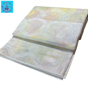 六通柄袋帯 立涌紋様 マルチカラー系 振袖 色無地 訪問着 礼装 フォーマル