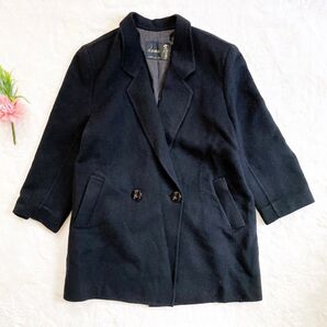 dama 奈多里 カシミヤ100% コート ジャケット ブラック 黒