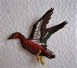 カモ 鳥 野鳥 ワッペン 刺繍/ パイル スタジャン 野鳥 キャップ カスタム アメリカ アメカジ パッチ カントリー73