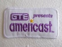 GTE AMERICAST ロゴ 刺繍 ワッペン / ビンテージ 企業 アメリカ USA パッチ カスタム オリジナル おしゃれ 112_画像1