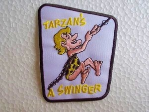 ターザンTARZAN A SWINGERロゴ ワッペン/パッチ刺繍アップリケGジャンCAPジャケットUSAカスタム古着ゲーム アプリ キャラクター19