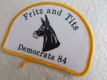 Frits and Tits Democrats 民主党 ロバ 共和党員 プリント ワッペン/パッチ USA 古着 アメカジ カスタム キャップ ワークシャツ 150_画像4