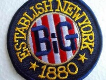 NEYYORK ESTABLISH BIG ニューヨーク 1880 設立 ワッペン/パッチ 刺繍 アメリカ USA カスタム 古着154_画像5