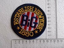 NEYYORK ESTABLISH BIG ニューヨーク 1880 設立 ワッペン/パッチ 刺繍 アメリカ USA カスタム 古着154_画像10