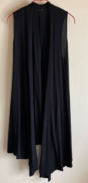 【美品】UNIQLO ユニクロ 黒 ノースリーブ ロングワンピース M