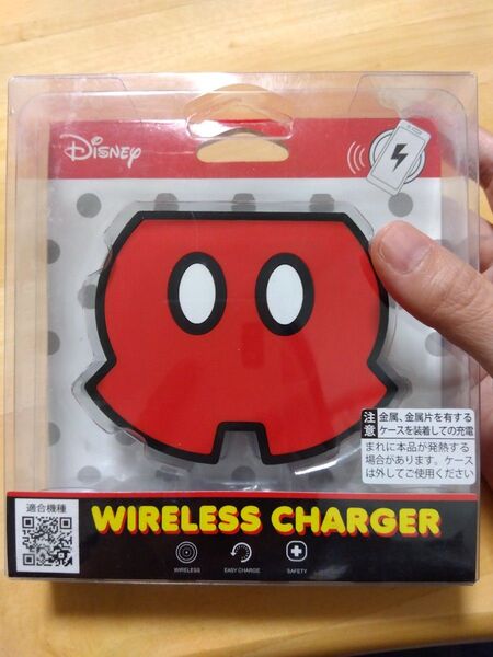 新品未開封 ディズニーキャラクター / ダイカットワイヤレスチャージャー DN-568D / パンツ ミッキー ミッキーマウス