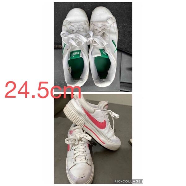 レディース24.5cmスニーカーまとめ売りプーマ、ナイキ