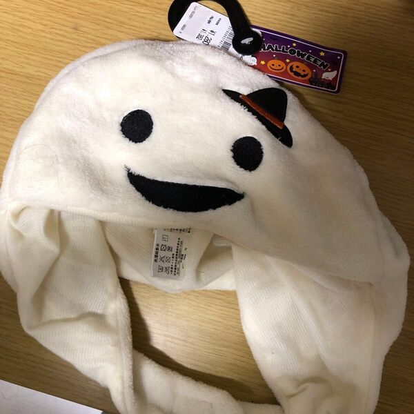 新品 ハロウィン 帽子 白 フリース 可愛い 男女兼用ナイトキャップ タグ付き 使用しなかった為出品 簡易包装
